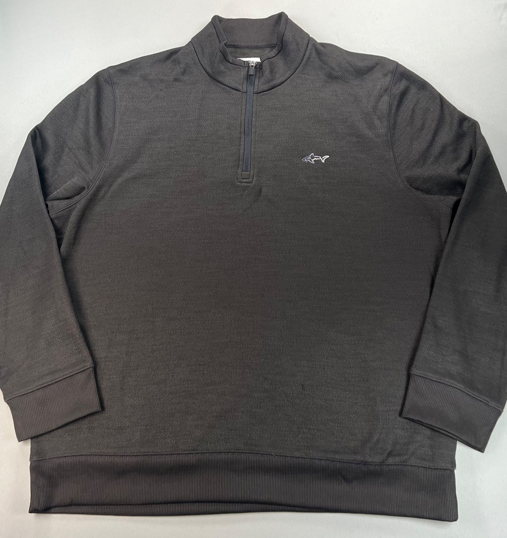 Greg Norman "Attack Life" Charcoal Grey 1/4 Zip Pullover Sweatshirt (Men's XL)